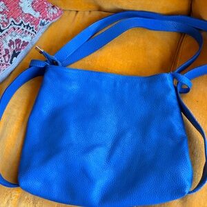 DV Diva's Handbag Blue Pebble Leather Crossbody Italy Luxury NWOT